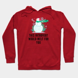 Introvert Christmas Quote Hoodie